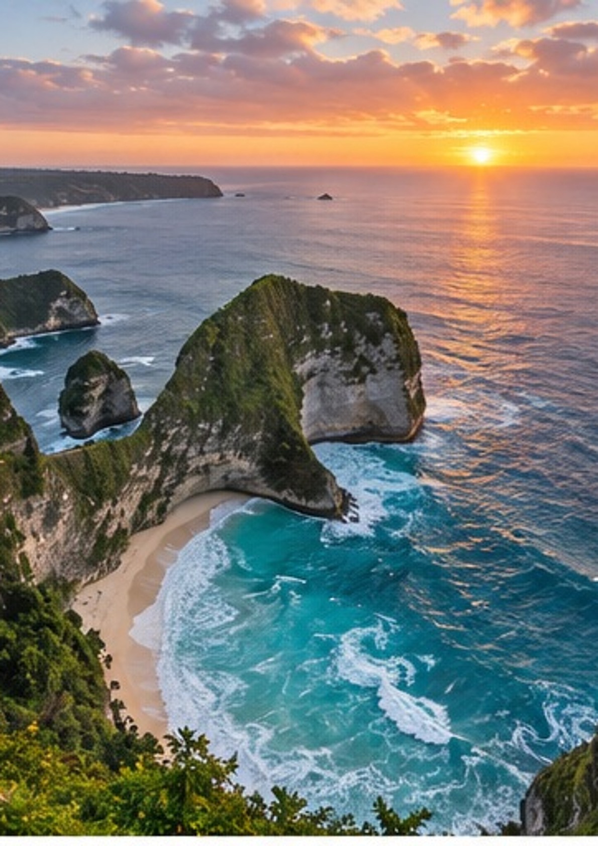 Tanah Lot at sunset in Bali