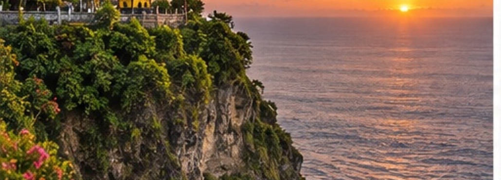 Uluwatu clifftop at sunset