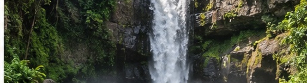 Bali tropical waterfall